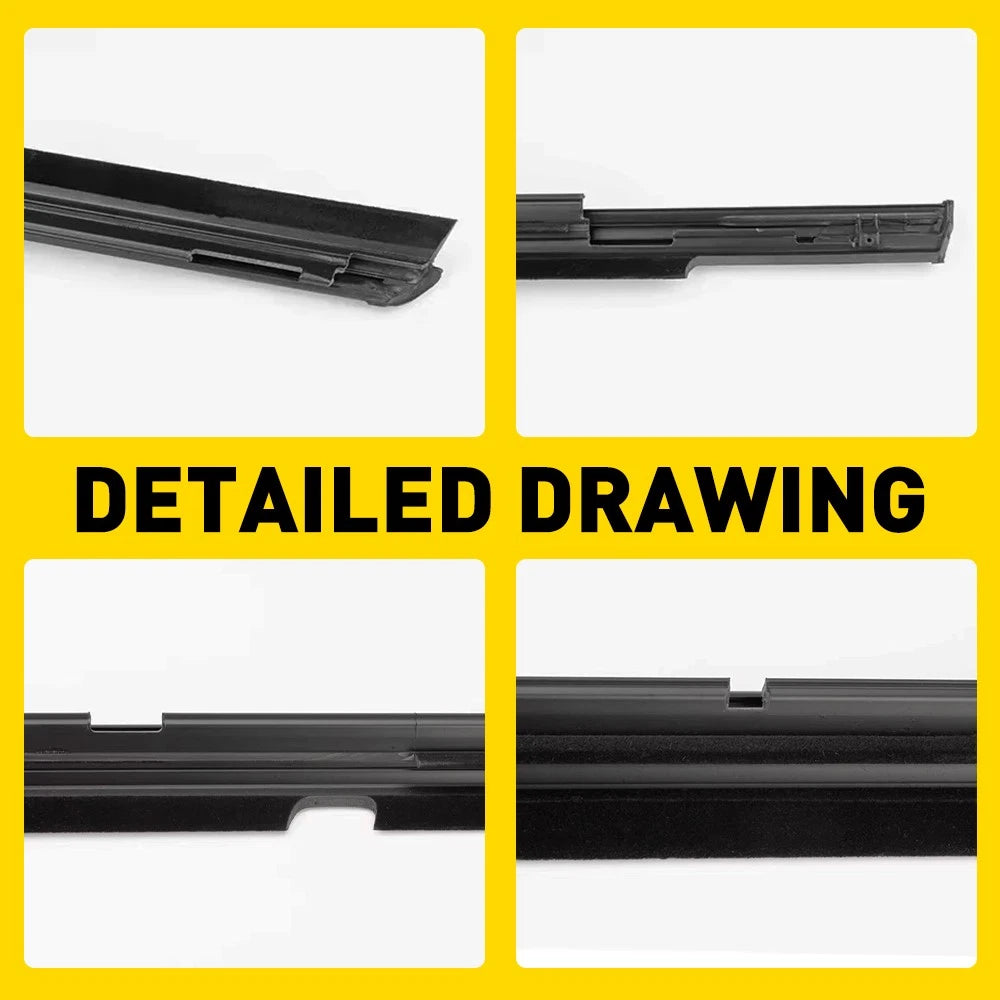 4pcs Window Seal Weather Strips 5757A017 For Mitsubishi Lancer 2008-2017 4 Doors