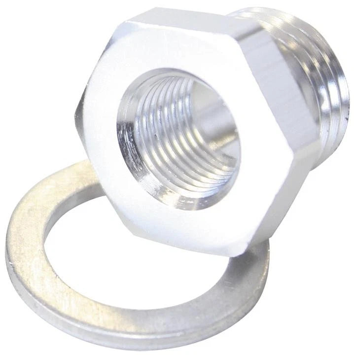 Aeroflow AF912-M12-02S M12X1.5 Pipe Reducer To Female 1/8" Npt Silver