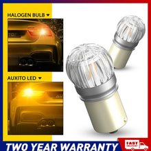 Load image into Gallery viewer, 2X AUXITO BA15S 1156 P21W AMBER LED TURN SIGNAL INDICATOR CANBUS BULB GLOBE A
