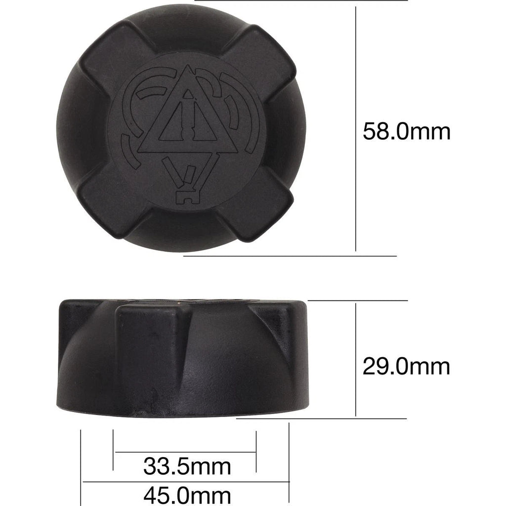 Radiator cap CD20135, 20 PSI recovery type with plastic M48 screw connection