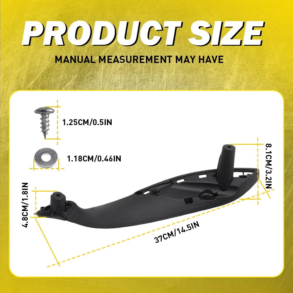 Pair Front Inner Trim Door Pull Handle Black For BMW F30 F80 F31 F32 Left Right