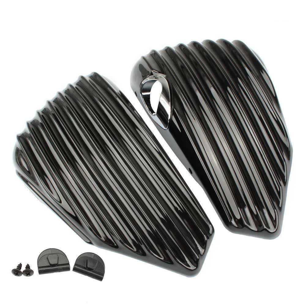 Left & Right Side Battery Oil Tank Cover For Harley Sportster XL883 XL1200 14+