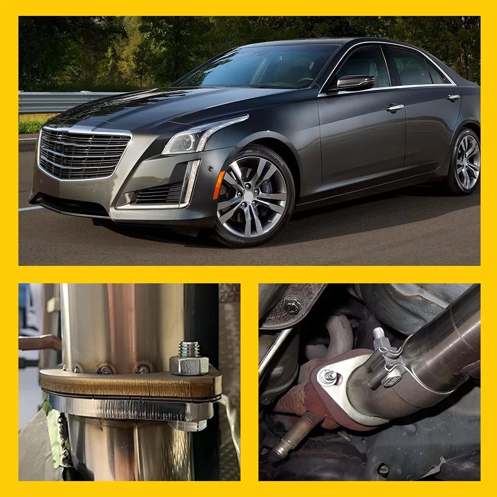 3" 76MM 4 BOLT 304 STAINLESS STEEL UNIVERSAL EXHAUST FLANGE PLATE GASKET KIT 4PC