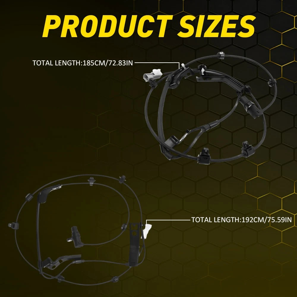 2x Front ABS Wheel Speed Sensors for Toyota Hilux & Fortuner 89542-0K020