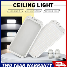 12V LED Lights RV Caravan Camper Boat Oval Interior Ceiling Roof Dome w/ Remote