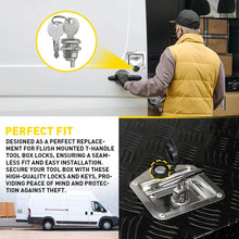 Load image into Gallery viewer, Set of 2 For Lockable Flush Folding T Handle Toolbox TOOL Keyed Alike Cylinders