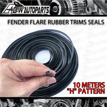 Load image into Gallery viewer, 33FT 10m Meters Fender Flare Rubber Trims Seals Flares Fenders Black Wheel Arch