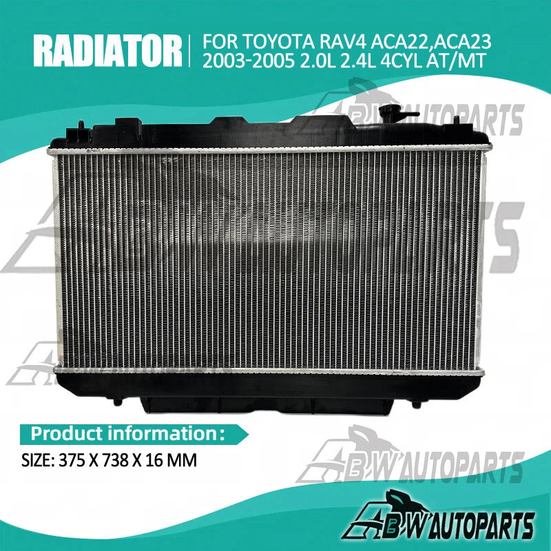 RADIATOR FOR 2000-2005 TOYOTA RAV4 RAV 4 ACA20-ACA23R 2.0L 2.4L AT MT