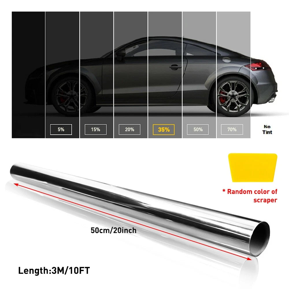 Uncut Window Tint 35% VLT Film Heat Block Reduce Shade Car Home Office Silver AU