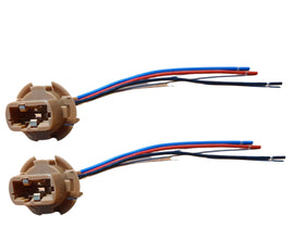 T20 7443 Wedge Light Globe Socket Connector For Dual Filament Globe 2pc