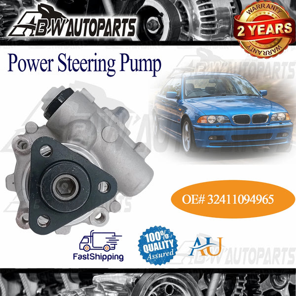 Silver LF-30 style power steering pump for BMW E46 320i 325i 330i 1996-2005