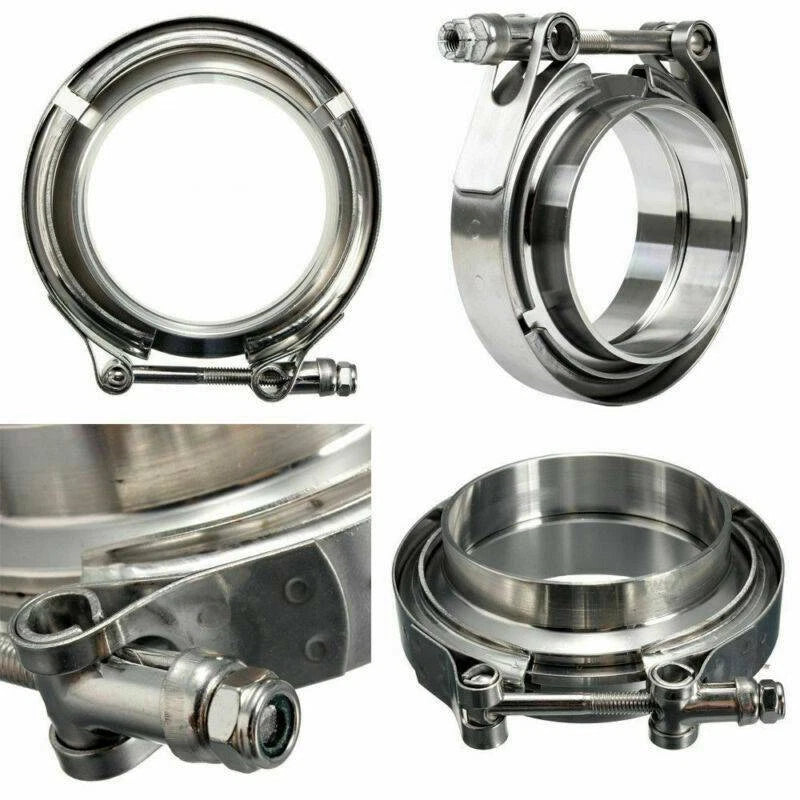 3" Inch 76mm V-Band Vband Clamp Stainless Steel Flange Turbo Exhaust Downpipe AU