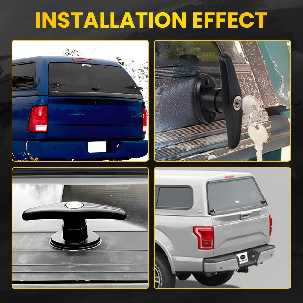 2Set Small Canopy T lock Handle Fit For Canopy Trailer Toolbox Keyed With Key AU