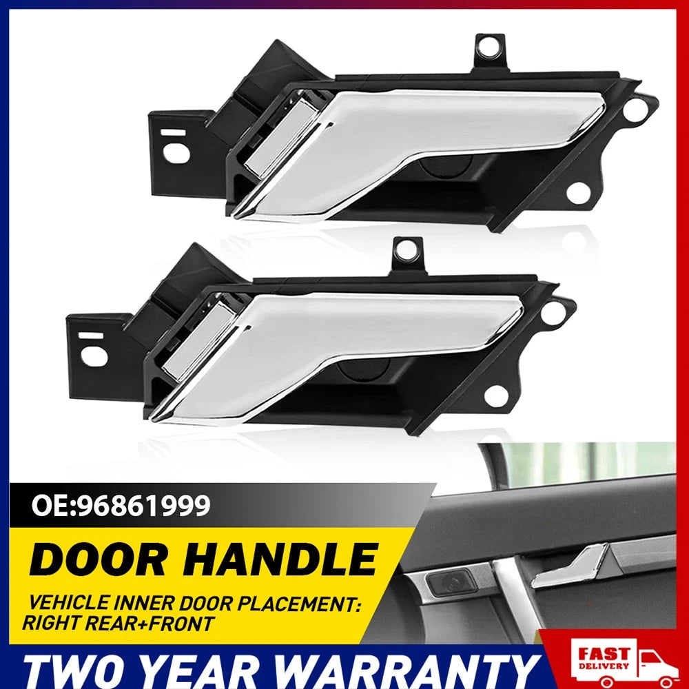 2x Right Drivers Inner Door Handle Chrome For Holden Captiva 5 Seater 2006-2018