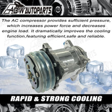 Load image into Gallery viewer, A/C AC Compressor W/ Clutch V-Belt Pulley Sanden 508 Style For Chevy/Ford/GM AU
