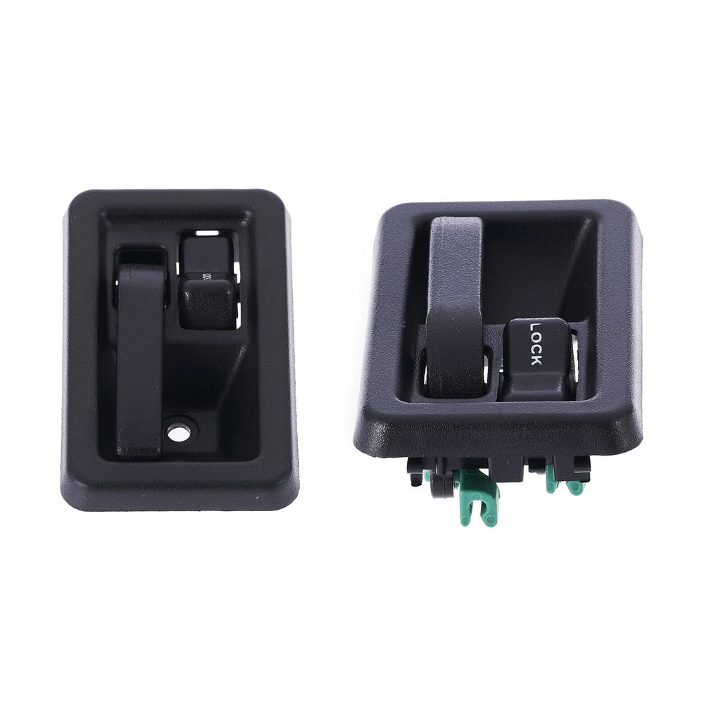 2pc Front = Rear Left & Right Inner Door Handle Black For Jeep Wrangler TJ 96-07
