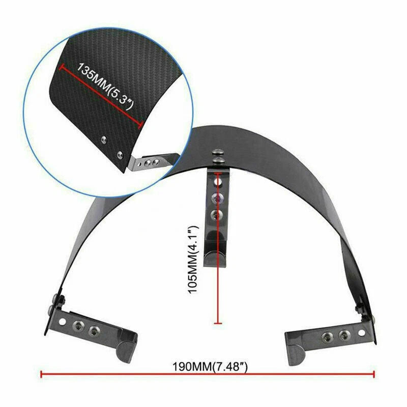 New Air Intake Filter Cover 2.5 ' -5.5' Universal Iron Heat Shield Carbon Fiber