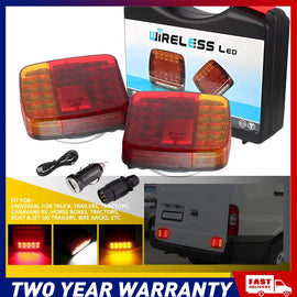 8 X Magnetic USB Wireless LED Tail Lights Stop Reverse Indicator Ute Trailer A