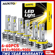 Load image into Gallery viewer, 6-60x 9006 9005 H9 LED Headlight Bulbs High Low Beam 10000LM 6500K White 12V A