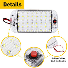 Load image into Gallery viewer, 2 Pack 12V Led RV Ceiling Dome Light Interior LED Lighting for Trailer Camper RV