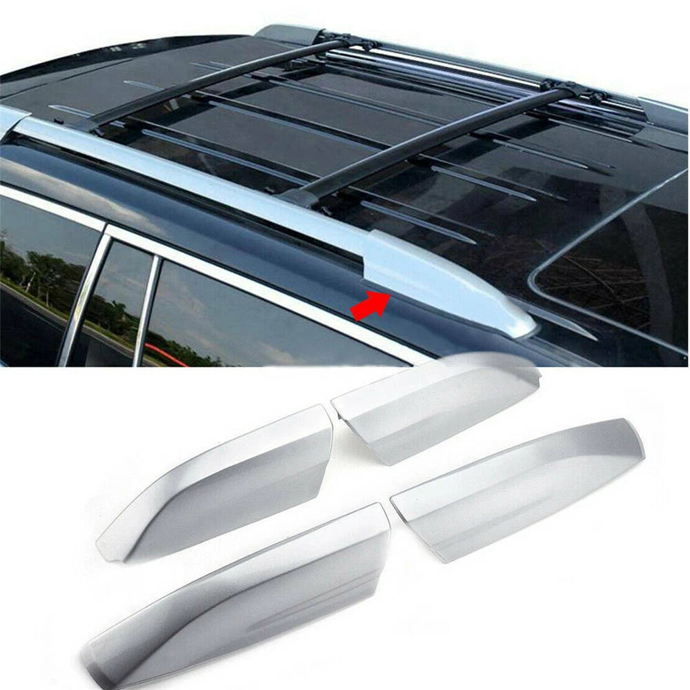 4x Roof Rack Rail End Cover Fit for Toyota for Highlander XU40 2008-2013 ST