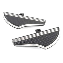 Load image into Gallery viewer, Black White Front Foot Pegs Floorboards Pad For Harley Sportster Touring Softail