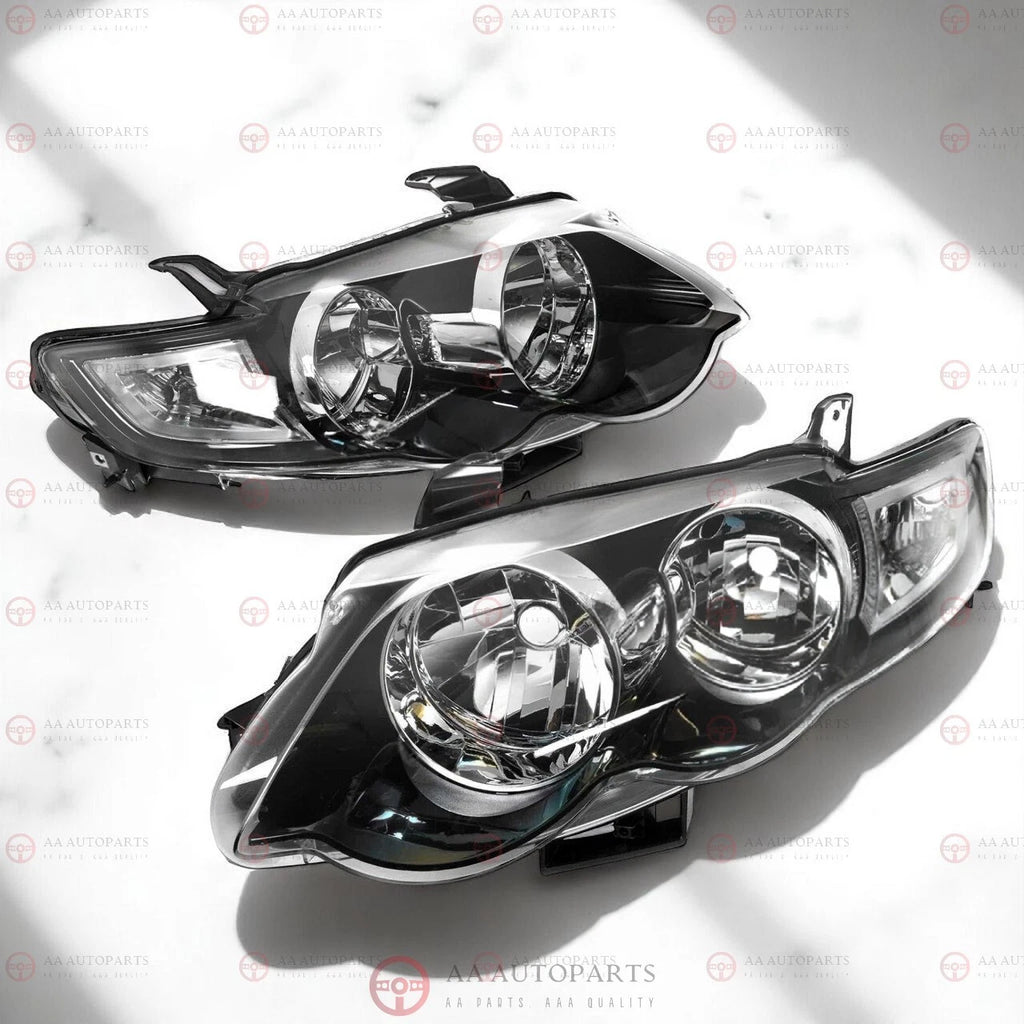 Black Headlights Pair Headlight Ford Falcon FG XR6 XR8 Turbo 2008-2011