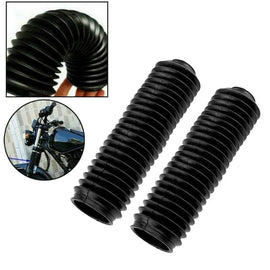 2X Rubber Front Fork Motorcycle Shock Absorber Dust Cover Gaiters Gators Boots S