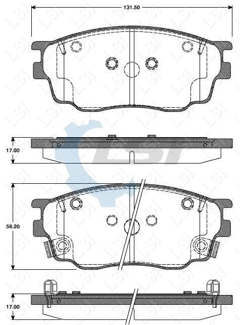 Front Brake Pads and Disc Rotors set for Mazda 6 GG 2005-2008 Sumitomo Caliper