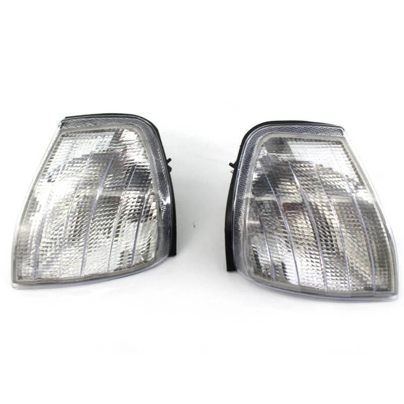Clear White Front Corner Signal Lights Indicator For Benz C-Class W202 1994-2000