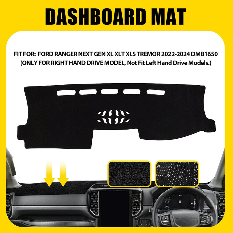 Dashboard Mat Dash Cover Protector for Ford Ranger XL XLT XLS Tremor