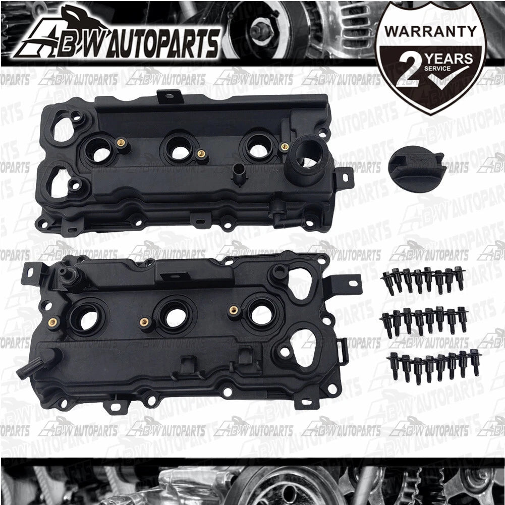 Engine Valve Cover Pair w/ Gasket LH RH Sides for Nissan Infinity VQ35HR