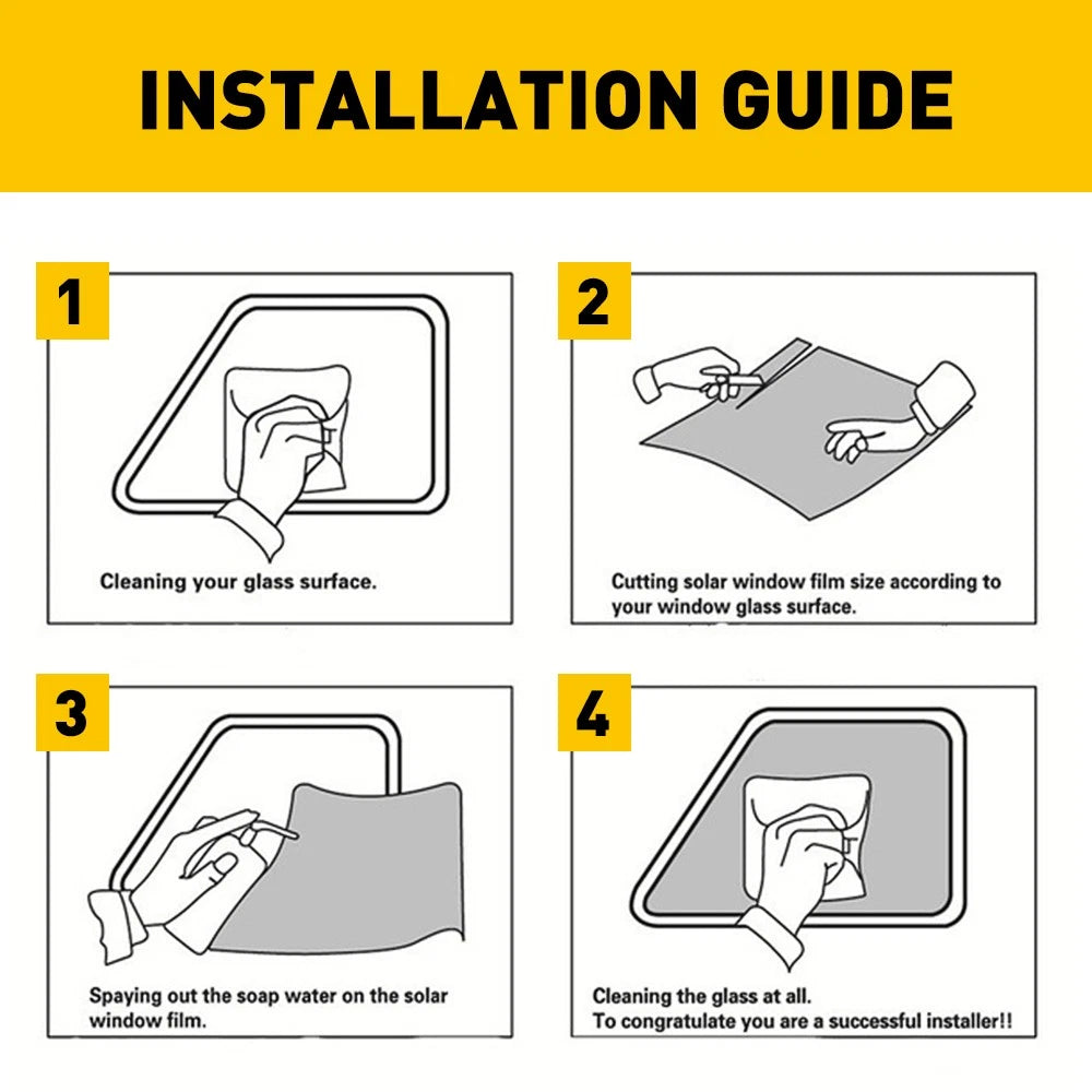 Window Tint 35% VLT 50cmX3m Car Film Roll Silver Home Tool Tinting Kit Universal