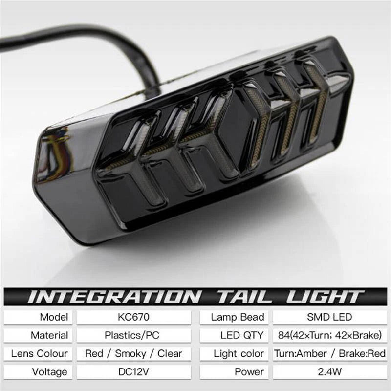 Motorcycle LED Tail Light Rear Brake Turn Signal For Honda Grom MSX 125 CBR650F