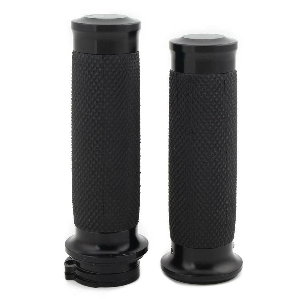 1" 25mm Black Handlebar Hand Grips For Harley For Fatboy Sportster Dyna Softail