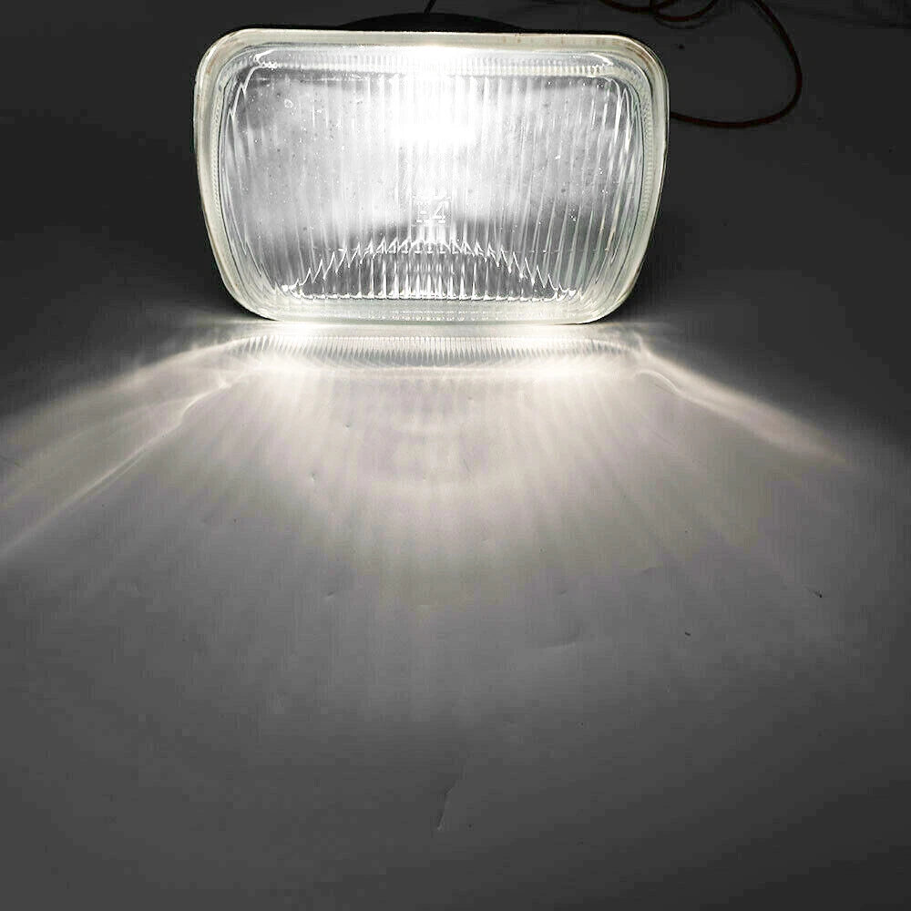 2PCS 5x7" H4 Headlight Kit Rectangle Semi Sealed Headlamp for Toyota Hilux RWD