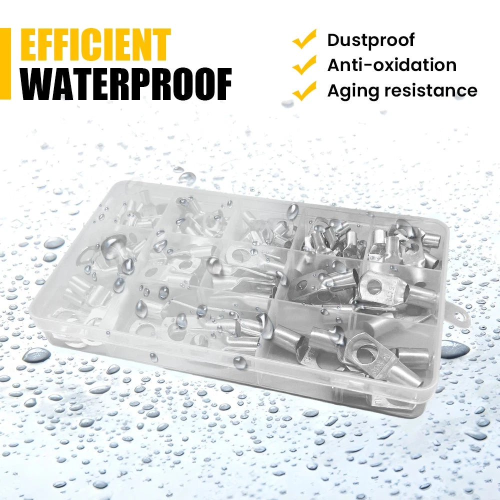 240x Battery Copper Cable Lugs Crimp Ring Terminals Connectors Electrical Wire A