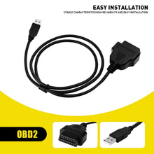 Load image into Gallery viewer, Diagnostic Tools 16 Pin OBD2 To USB Port Charger Adapter Cable Connector Brand