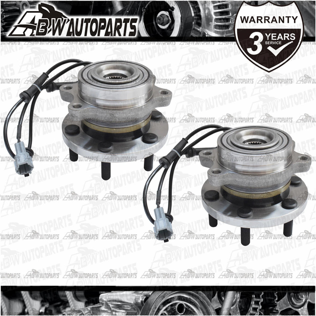 2X FRONT WHEEL BEARING HUB For NISSAN NAVARA D40 4WD & ABS 05-2015 THAI BUILT