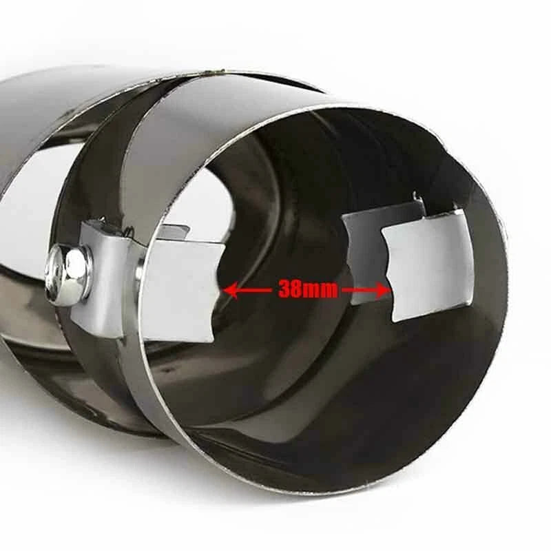 Universal Exhaust Tip Ends Chrome Straight Tail Pipe Cover 62mm Sport Trim ST