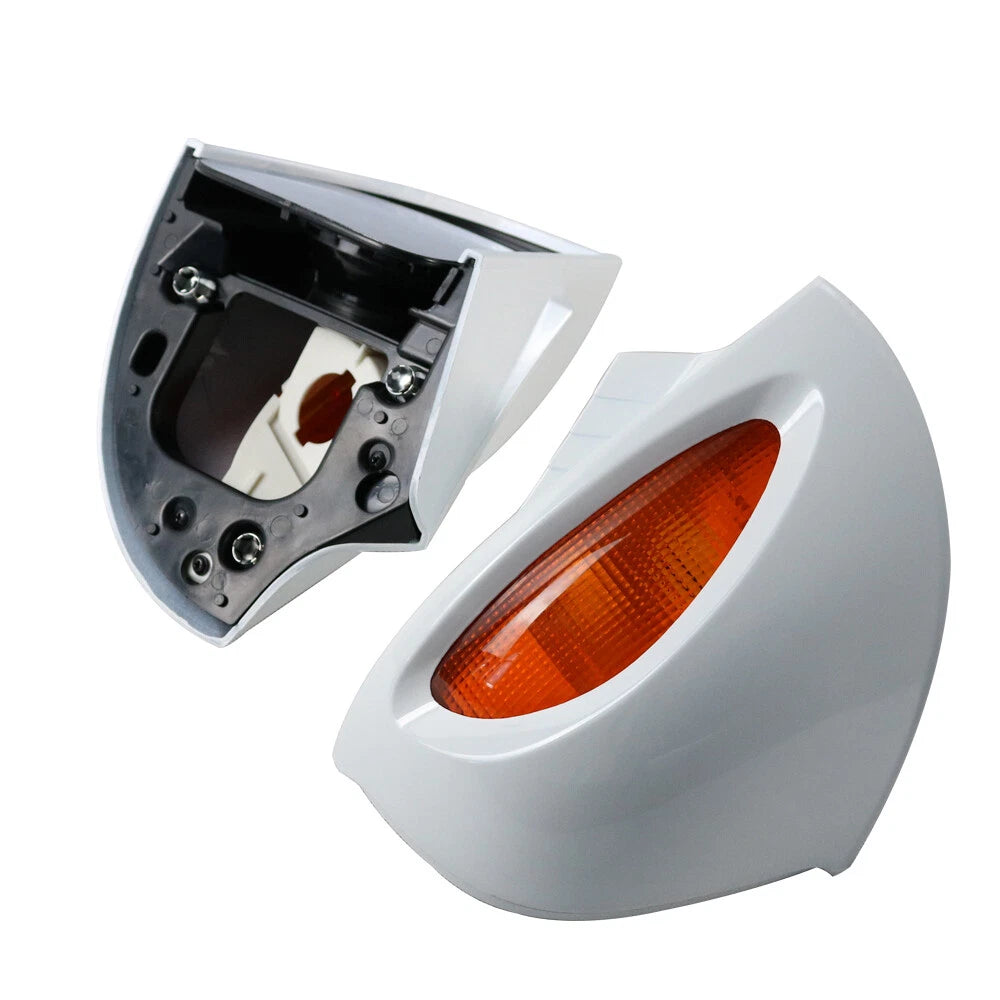 L&R White Rear View Mirror Turn Signal Lights For BMW R1100 RT R1100 RTP R1150RT