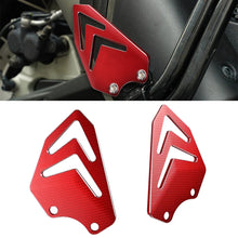Load image into Gallery viewer, 2X Red CNC Billet Passenger Heel Guards Matt For Ducati DesertX 2022+ Anodized S