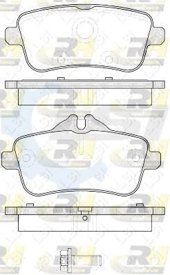 Rear Brake Pads and Disc Rotors set for MB ML250 12-15 W166 non-AMG Package