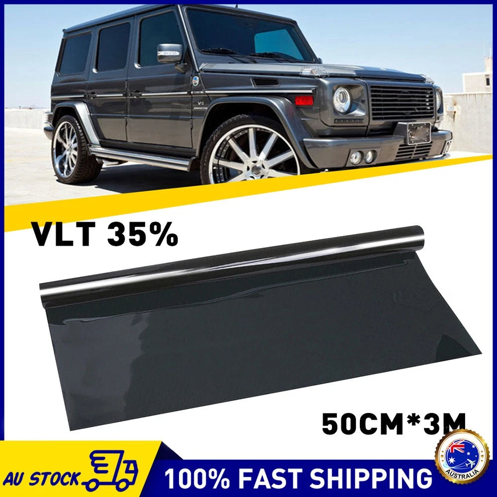 35% VLT WINDOW TINT FILM CAR VAN HOME BUS TINTING SUPER DARK 50cm x3M UNIVERASL