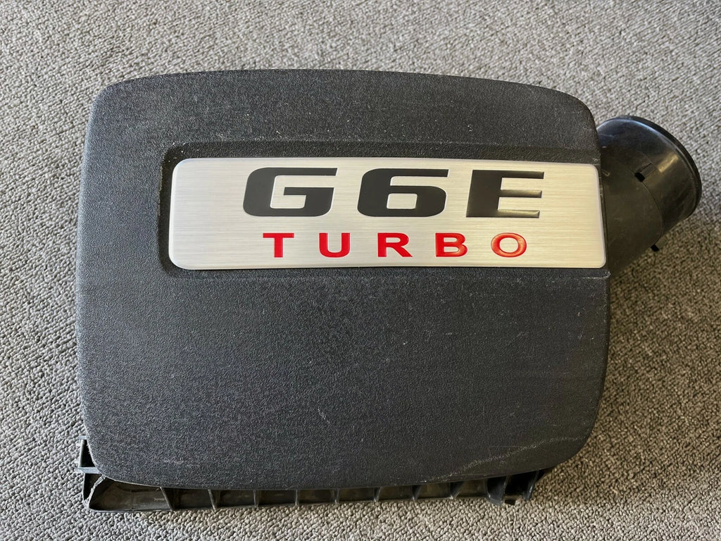 Aluminium G6E Turbo Air Intake Box Plate Badge For BA BF FG Series