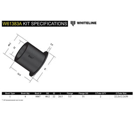 Whiteline W61383A Trailing Arm Lower Rear Bushing