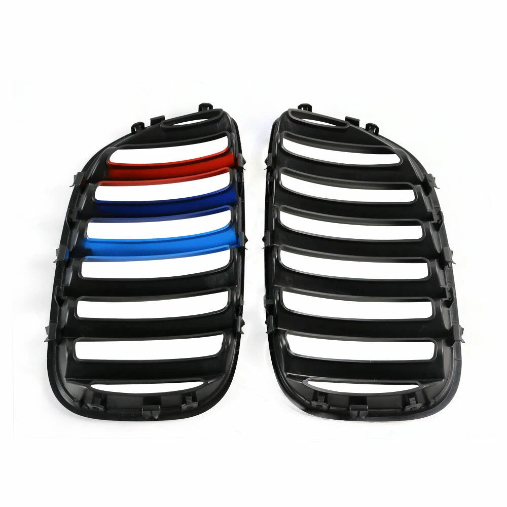 Matte Black M-color Front Kidney Grille Grill For BMW E53 X5 LCI Facelift 04-06