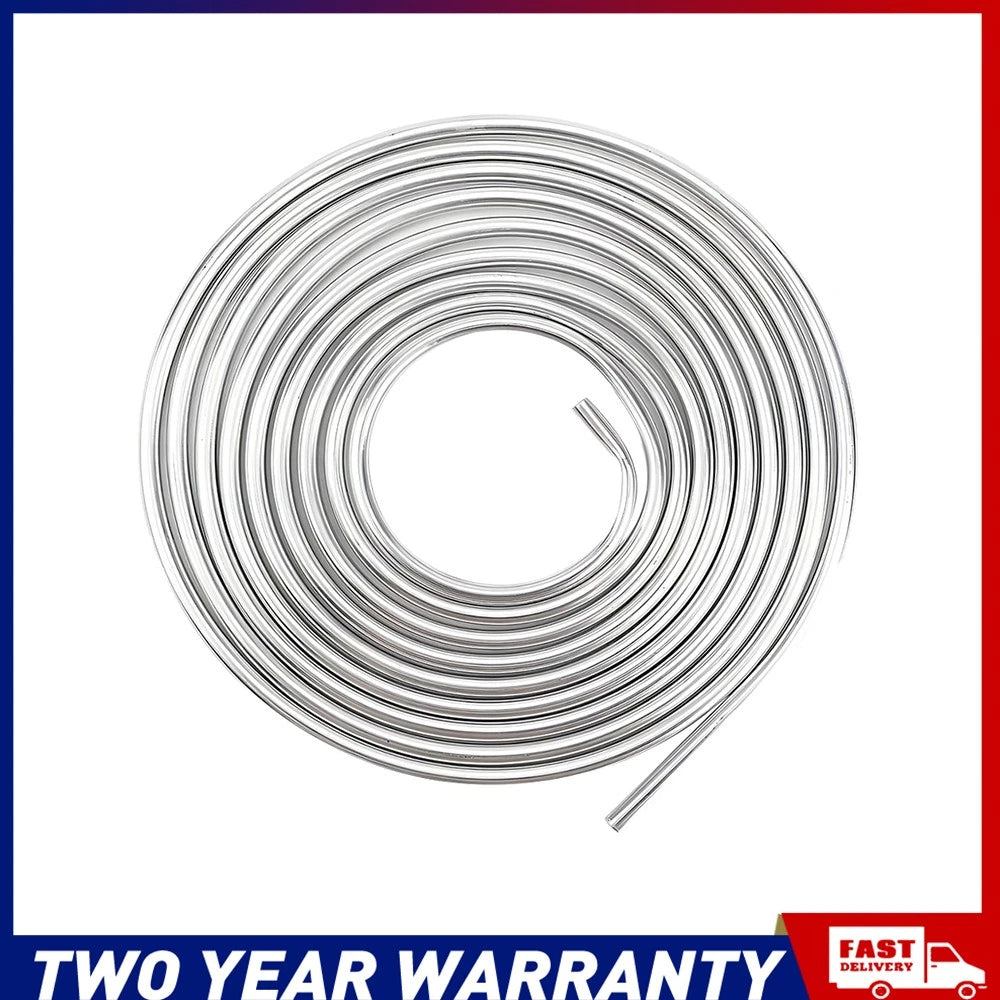 3/8 inch zinc coated steel Bundy brake and fuel line, 20ft coil, silver