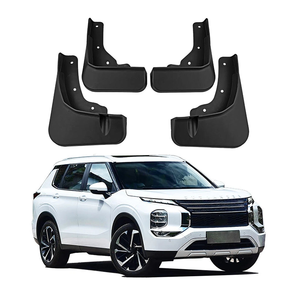 Black Molded Splash Guards Mud Flaps Fender For Mitsubishi Outlander 2022-2023