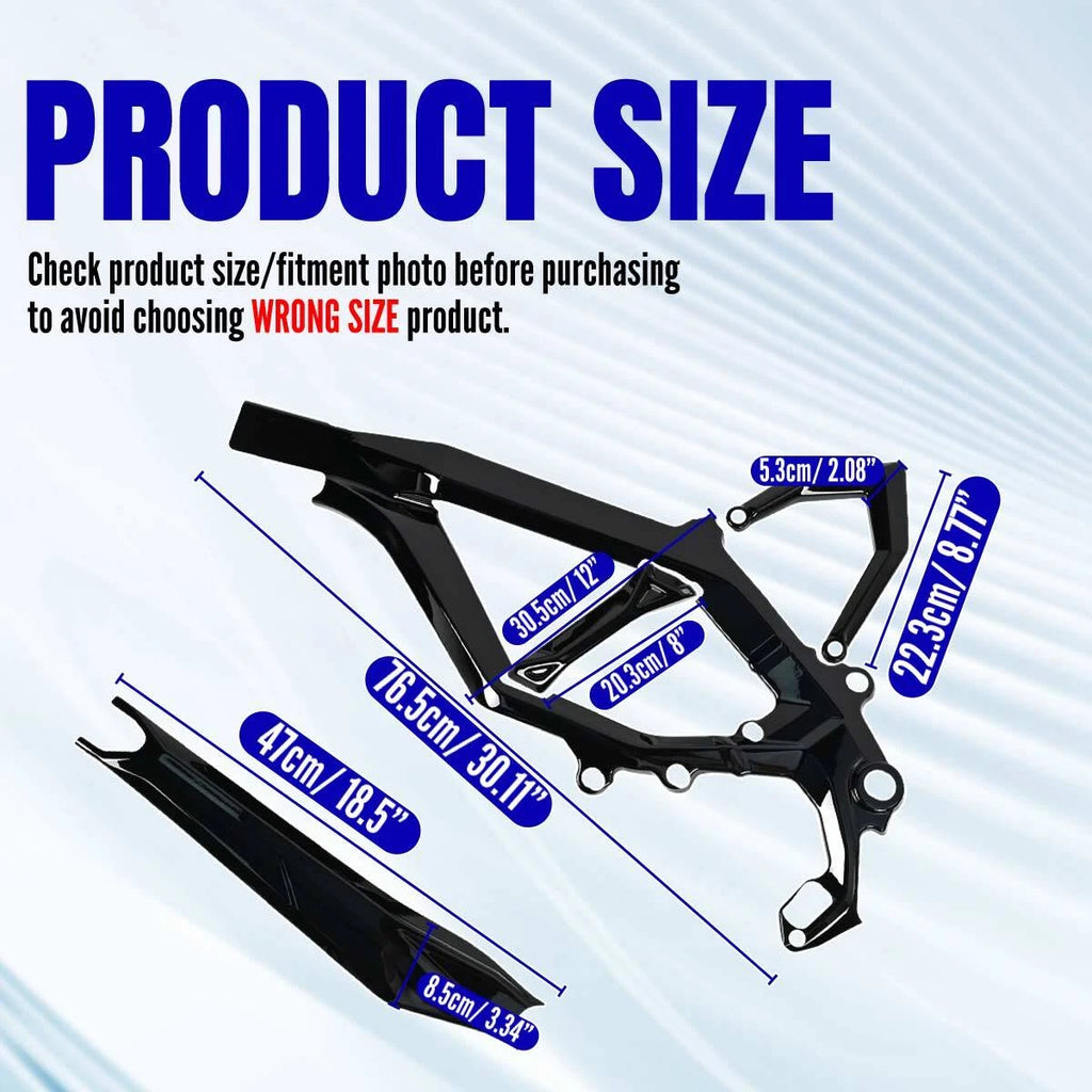 Gloss Black For Sur Ron Ultra Bee Frame Guard Fairing Body Kit with Graphics ST